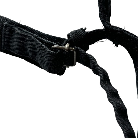 Vintage Tripp NYC Y2K Shiny Denim Snap Front Halter Corset Top - Picture 6 of 11